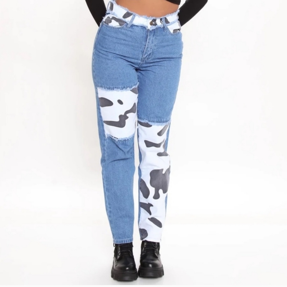 NWOT Cow Print Size 16 Jeans